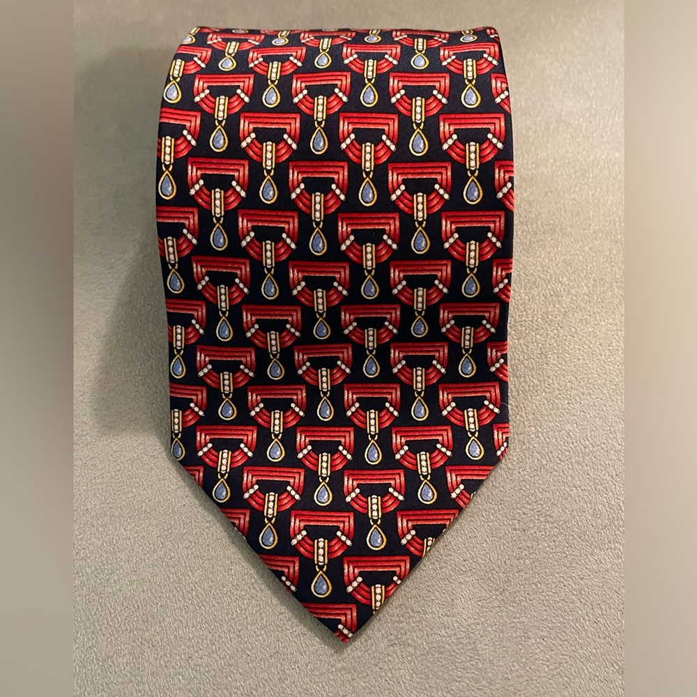100% Silk Vintage Luca Franzini Italian Men’s Tie, Made in Italy by UK Tie Rack